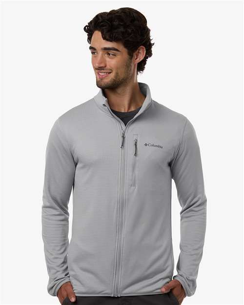 Columbia Hiker Grid Adult Unisex 100% Recycled Polyester Full Zip Pullover Jacket With Pockets